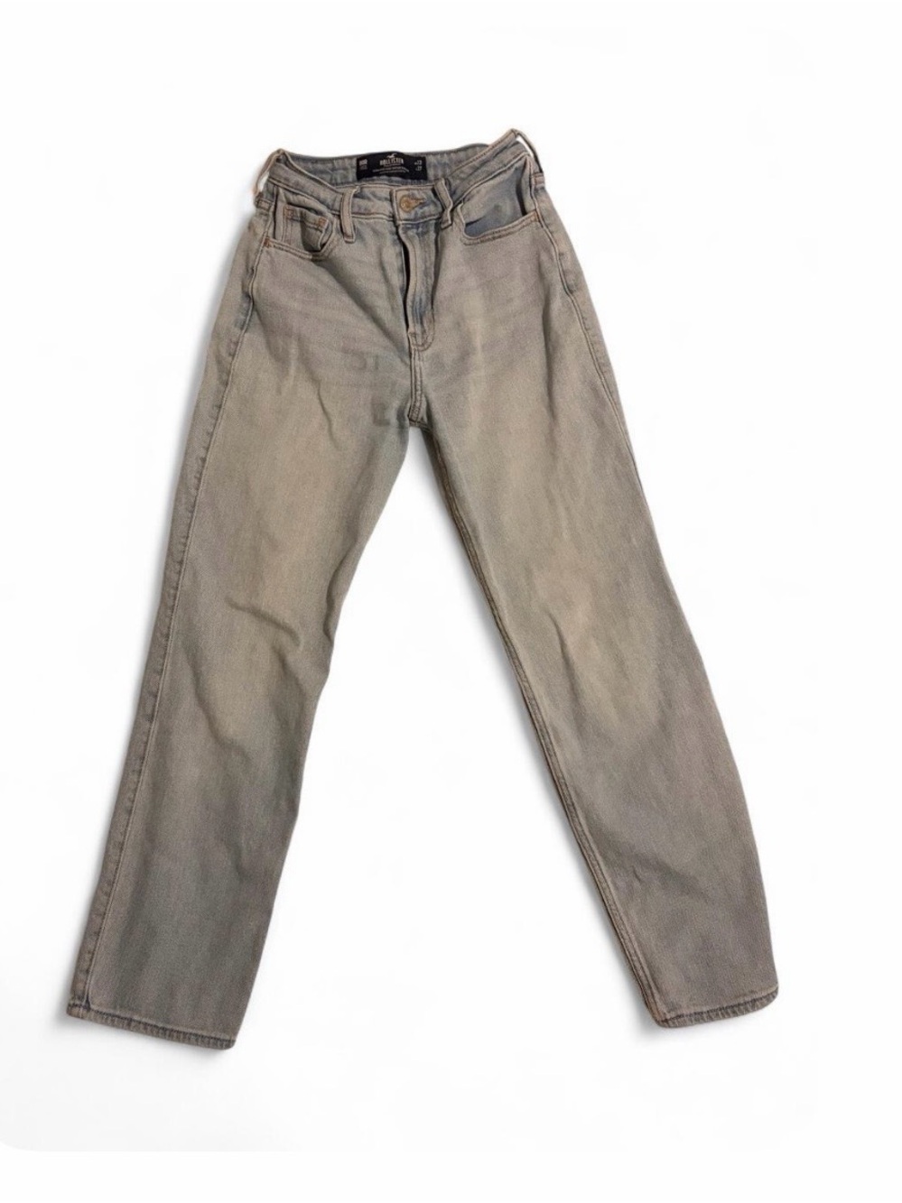 Hollister High-Rise Straight Jeans - Light blue wash